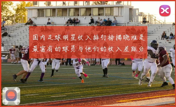 国内足球明星收入排行榜揭晓谁是最富有的球员与他们的收入差距分析